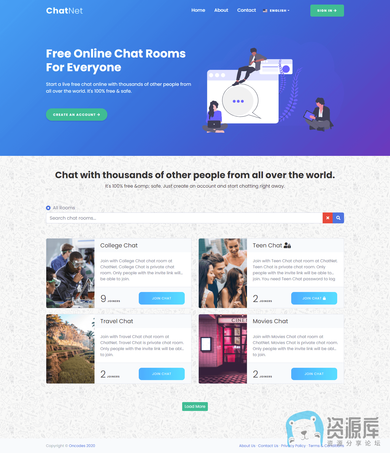 ChatNet -PHP聊天室和私人聊天程序 v1.9-搞钱基地