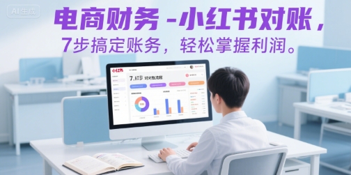 电商财务-小红书对账，7步搞定账务，轻松掌握利润-搞钱基地