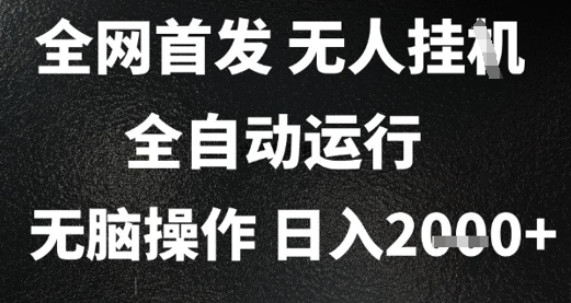 2025首发无人挂G项目，日入2k+，全自动运行，无脑操作，长期稳定 小白可玩【揭秘】-搞钱基地