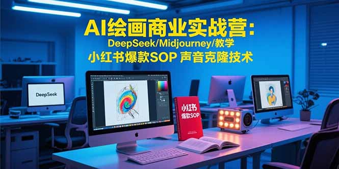 AI绘画商业实战营：DeepSeek/Midjourney/教学 小红书爆款SOP 声音克隆技术-搞钱基地