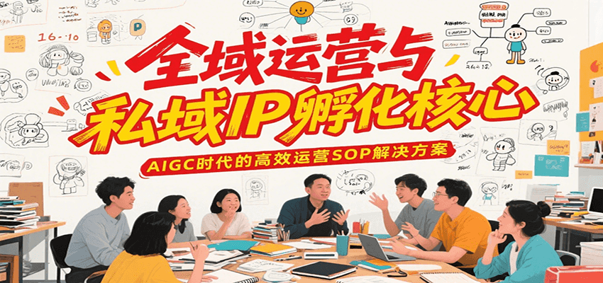 全域运营与私域IP孵化核心，AIGC时代的高效运营SOP解决方案-搞钱基地