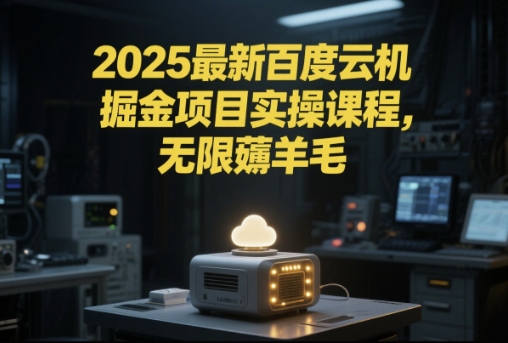 2025最新百度云机掘金项目实操课程单窗口保底5-10元月收益单窗口150+【揭秘】-搞钱基地