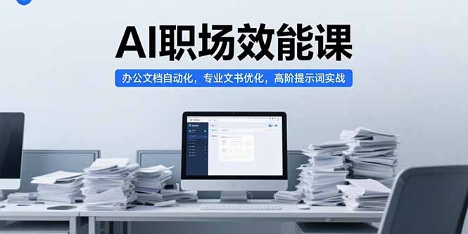 AI职场效能课，办公文档自动化，专业文书优化，高阶提示词实战-搞钱基地