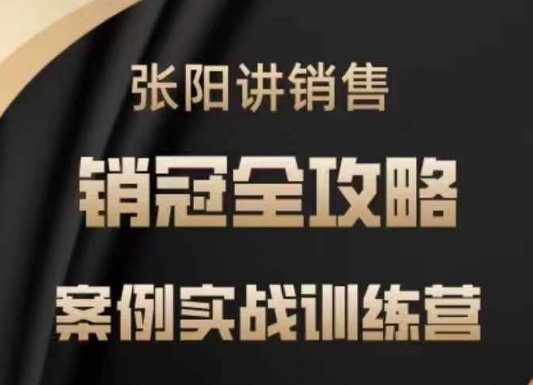 张阳讲销售实战训练营，​案例实战训练，销冠全攻略-搞钱基地