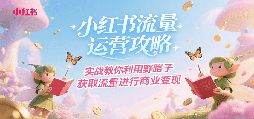 小红书流量运营攻略，实战教你利用野路子获取流量进行商业变现-搞钱基地