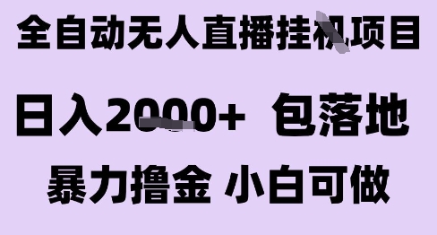 最新全自动抖音无人直播挂G项目，日入2k+ 包落地暴力撸金，小白可做【揭秘】-搞钱基地