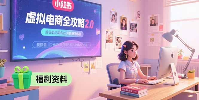 虚拟电商全攻略2.0，开店选品实操流程，账号定位、货源发布、笔记发布技巧-搞钱基地