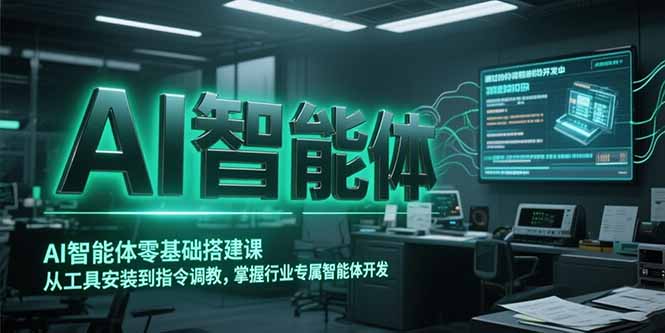 AI智能体零基础搭建课，从工具安装到指令调教，掌握行业专属智能体开发…-搞钱基地