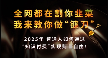 知识付费如何做到月入过W+，2025我来教你做“镰刀”【揭秘】-搞钱基地
