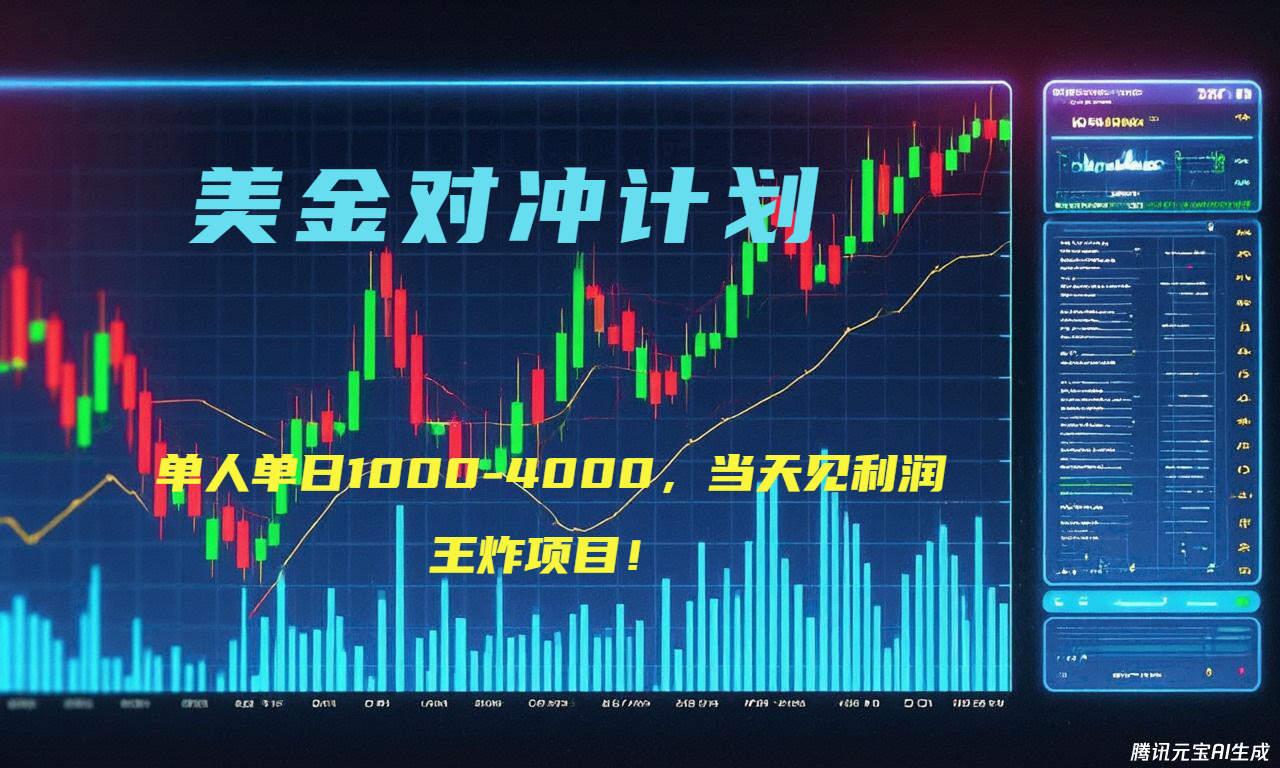 2025年最暴力项目“美金先登计划”最新最强对冲战法，每日实际收益1K-4K-搞钱基地