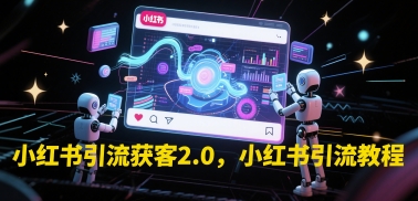 小红书引流获客2.0，小红书引流教程-搞钱基地
