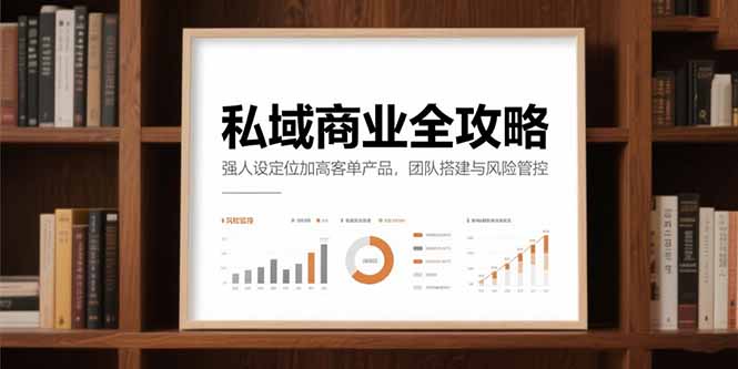 私域商业全攻略，强人设定位加高客单产品，团队搭建与风险管控-搞钱基地
