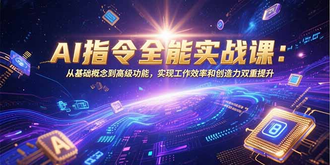 AI指令全能实战课：从基础概念到高级功能，实现工作效率和创造力双重提升-搞钱基地