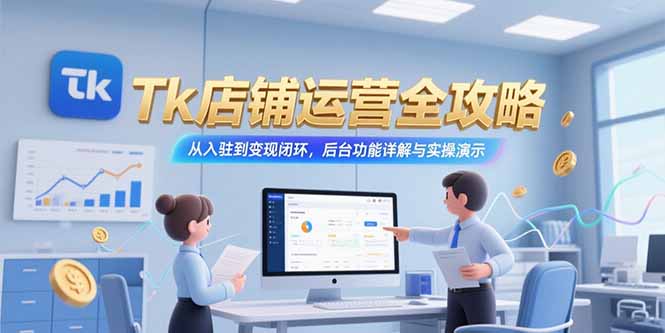 Tk店铺运营全攻略，从入驻到变现闭环，后台功能详解与实操演示-搞钱基地