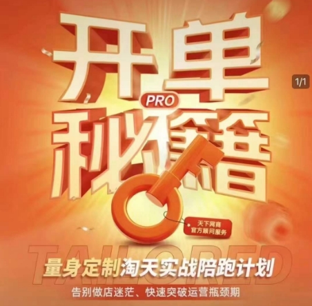 淘宝开单秘籍PRO，量身定制淘天实战陪跑计划，告别做店迷茫、快速突破运营瓶颈期(更新6月)-搞钱基地