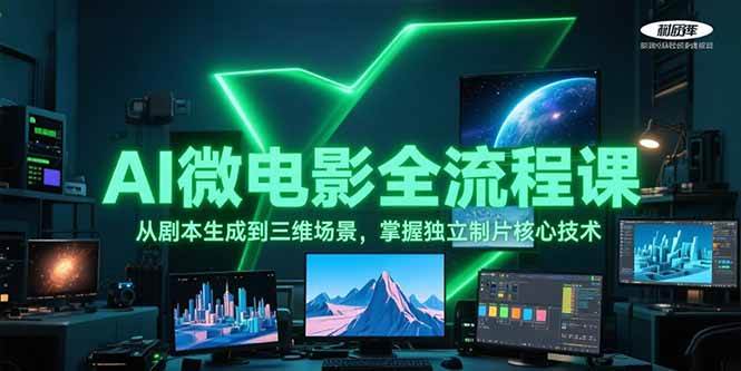 AI微电影全流程课，从剧本生成到三维场景，掌握独立制片核心技术-搞钱基地