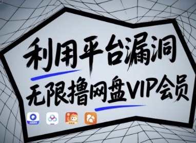 利用平台漏洞，无限撸网盘VIP会员，用户亲测有效!【漏洞原理+操作演示】-搞钱基地