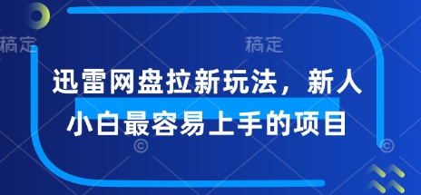 迅雷网盘拉新玩法，新人小白最容易上手的项目-搞钱基地