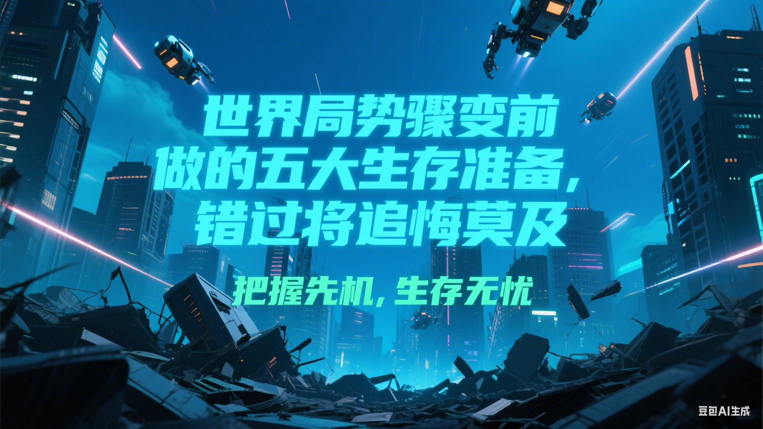 付费文章《世界局势骤变前必做的五大生存准备，错过将追悔莫及》-搞钱基地
