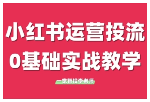 小红书运营投流，小红书广告投放从0到1的实战课，学完即可开始投放(更新)-搞钱基地