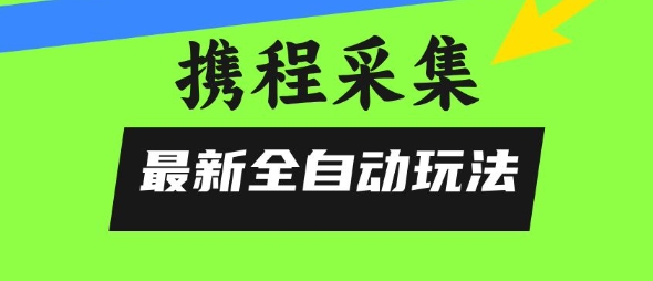 携程信息采集全自动玩法，0风控，无脑开干【揭秘】-搞钱基地