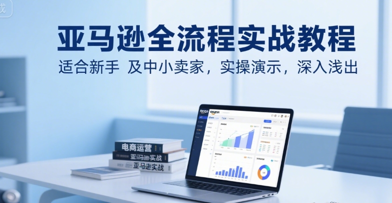 亚马逊全流程实战教程，适合新手及中小卖家，实操演示，深入浅出-搞钱基地