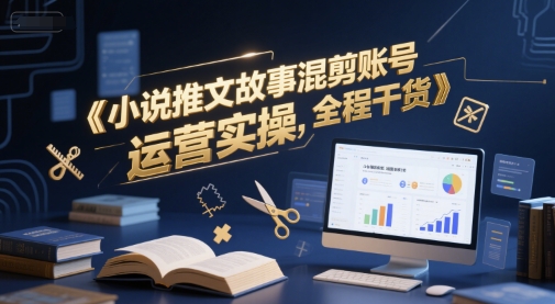 小说推文故事混剪账号运营实操，全程干货-搞钱基地