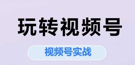 玩转视频号，视频号实战系列课-搞钱基地