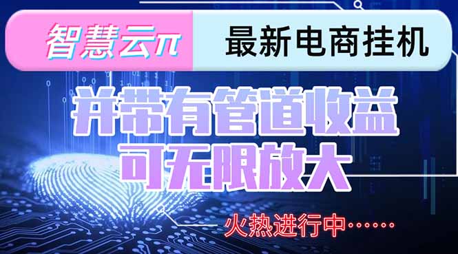 智慧云π电脑挂机单机每天收益300—500+ 并带有团队管道收益 可无限放大-搞钱基地