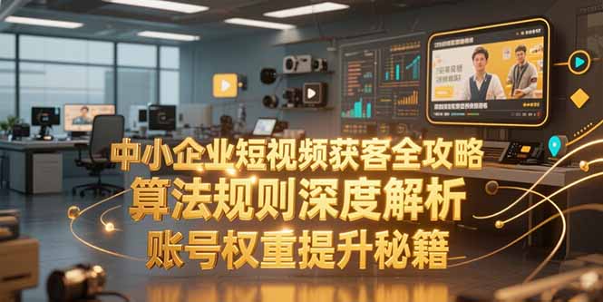 中小企业短视频获客全攻略，算法规则深度解析，账号权重提升秘籍-搞钱基地