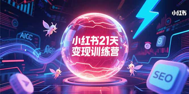 小红书21天变现训练营，AIGC工具高效应用，SEO优化核心技巧-搞钱基地